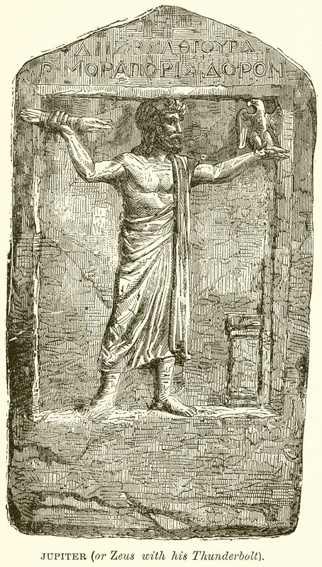 Jupiter (oder Zeus mit seinem Blitz) von English School