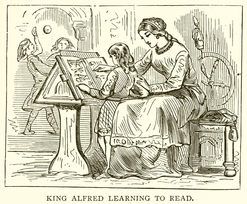 König Alfred lernt lesen von English School