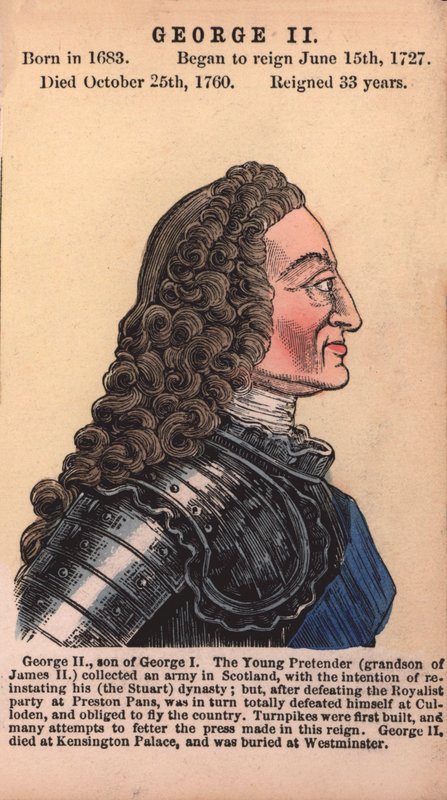 König Georg II (farbige Gravur) von English School
