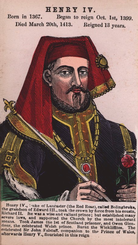 König Heinrich IV (farbige Gravur) von English School