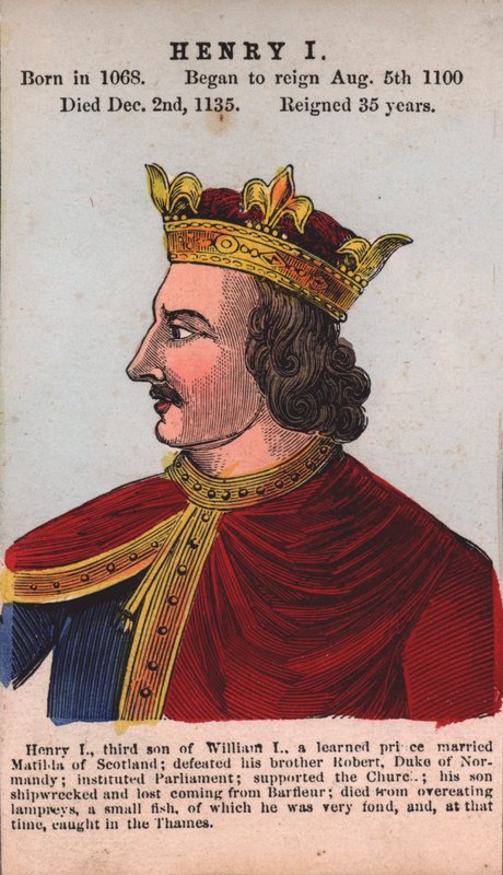 König Heinrich I (farbige Gravur) von English School
