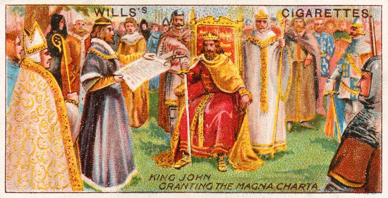König Johann gewährt die Magna Charta von English School