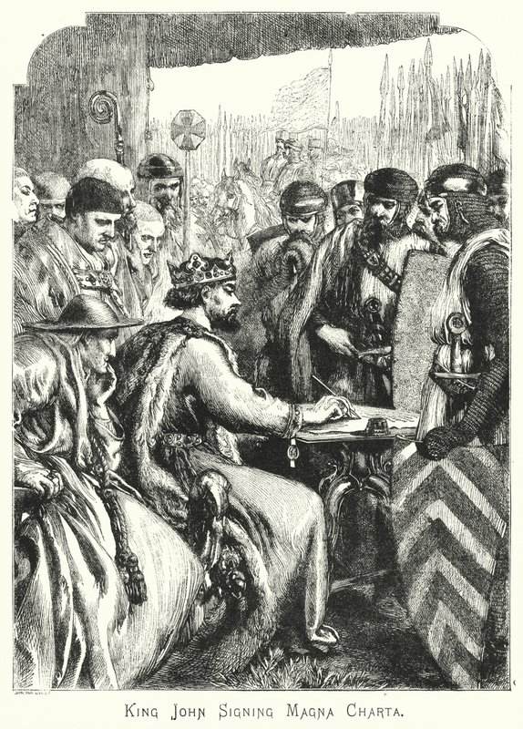 König Johann unterzeichnet die Magna Charta von English School
