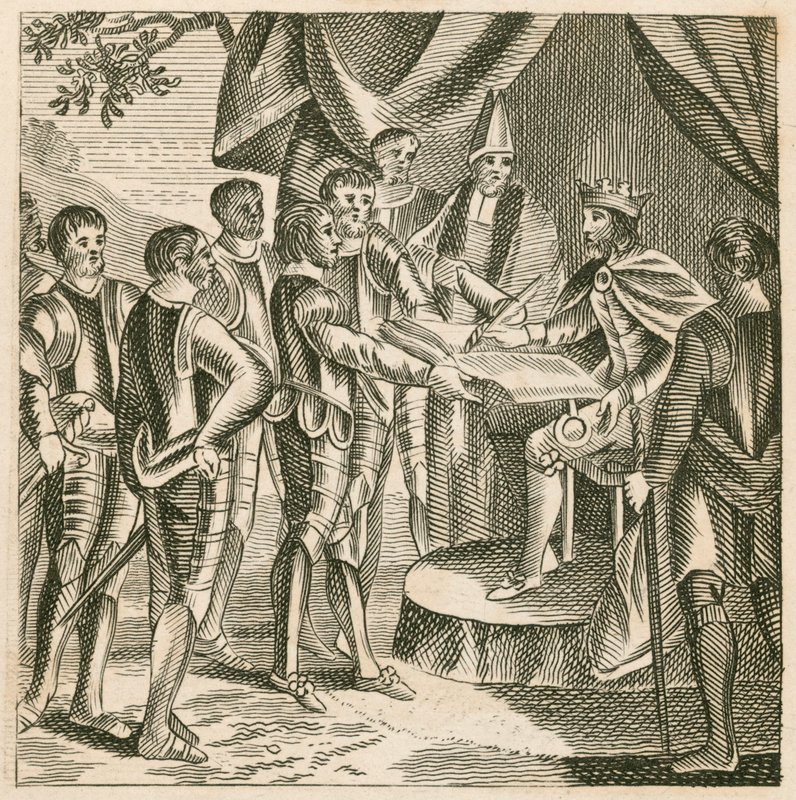 König Johann unterzeichnet die Magna Carta von English School