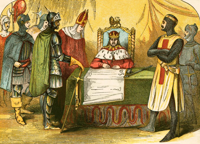 König Johann unterzeichnet die Magna Charta von English School
