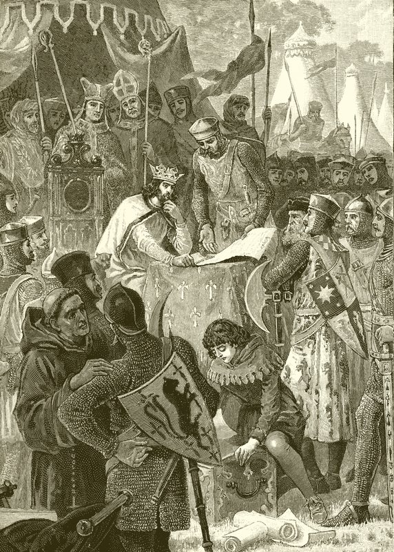 König Johann unterzeichnet die Magna Carta von English School