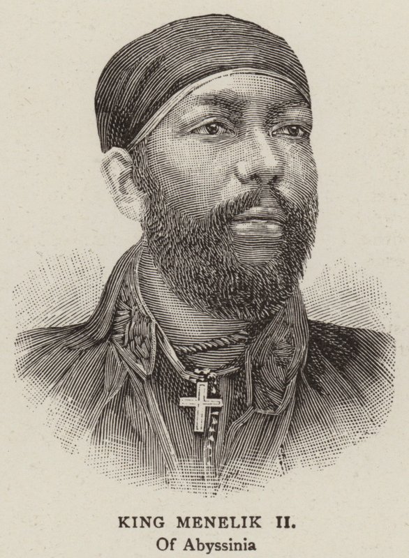 König Menelik II (Stich) von English School