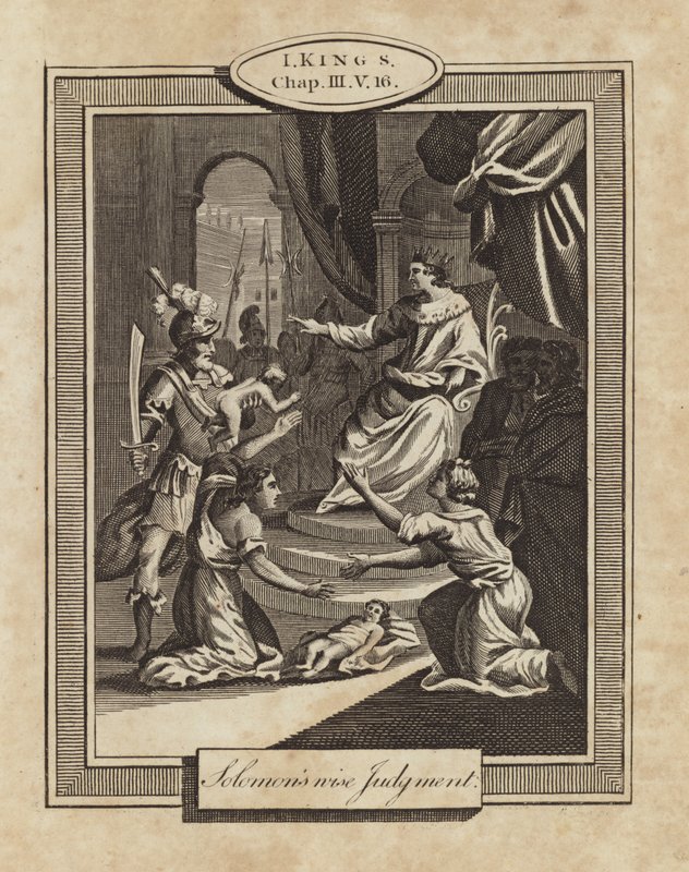 König Salomos weises Urteil von English School