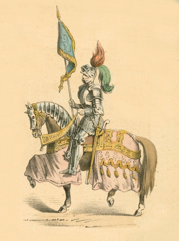 Ritter in Rüstung von English School