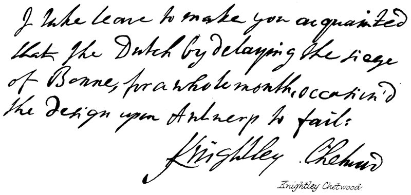 Knightley Chetwood von English School