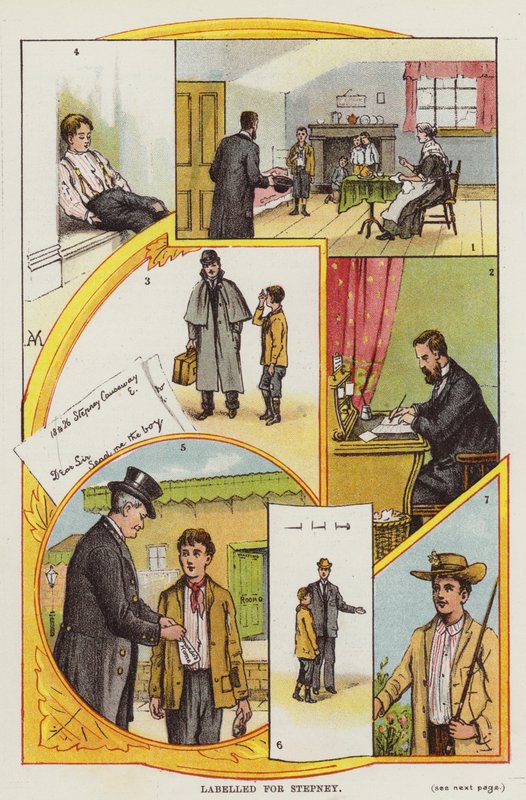 Beschriftet für Stepney (Farblithografie) von English School