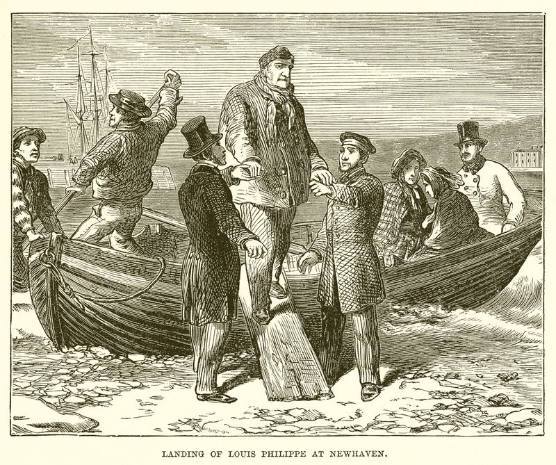 Landung von Louis Philippe in Newhaven von English School
