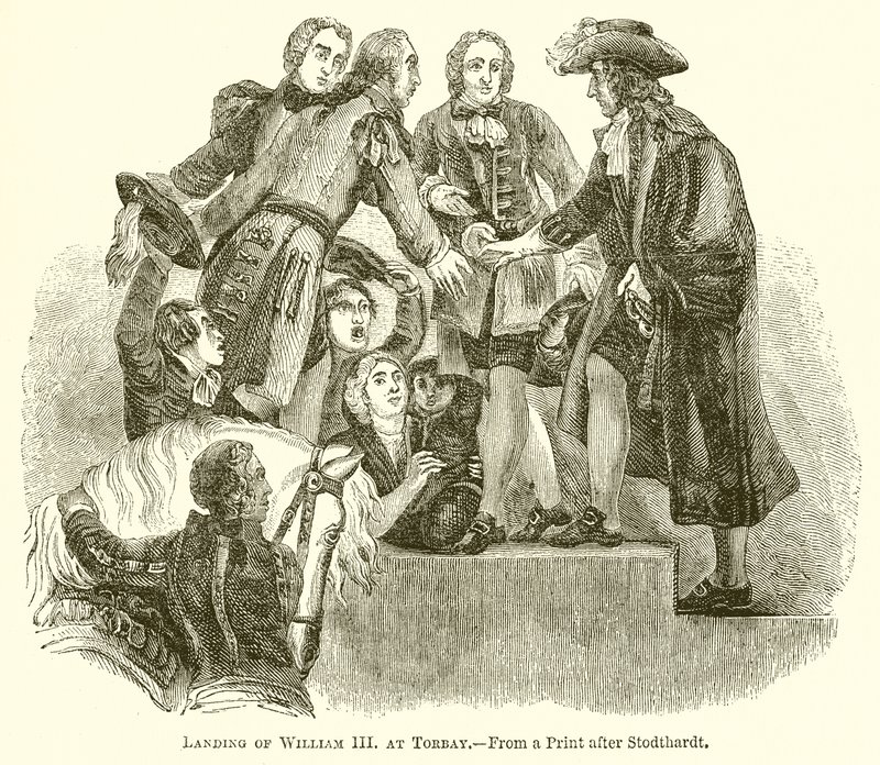 Landung von Wilhelm III. in Torbay von English School