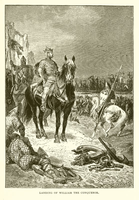 Landung von Wilhelm dem Eroberer von English School