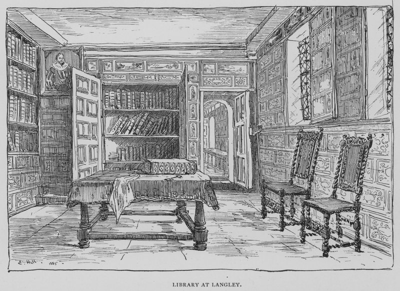 Bibliothek in Langley (Stich) von English School
