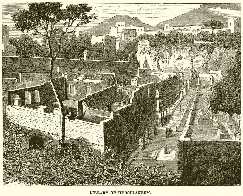 Bibliothek von Herculaneum von English School