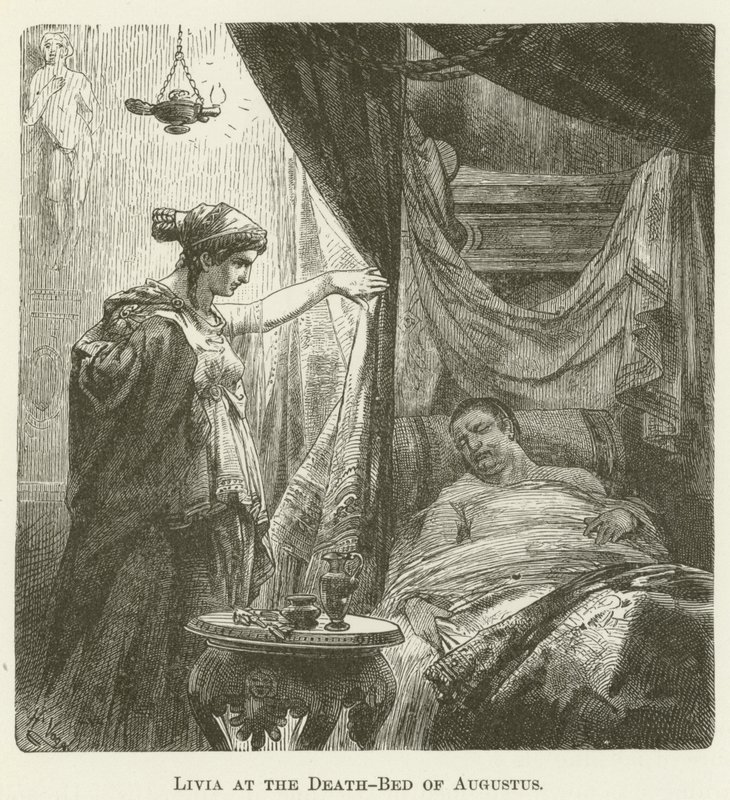 Livia am Sterbebett von Augustus von English School