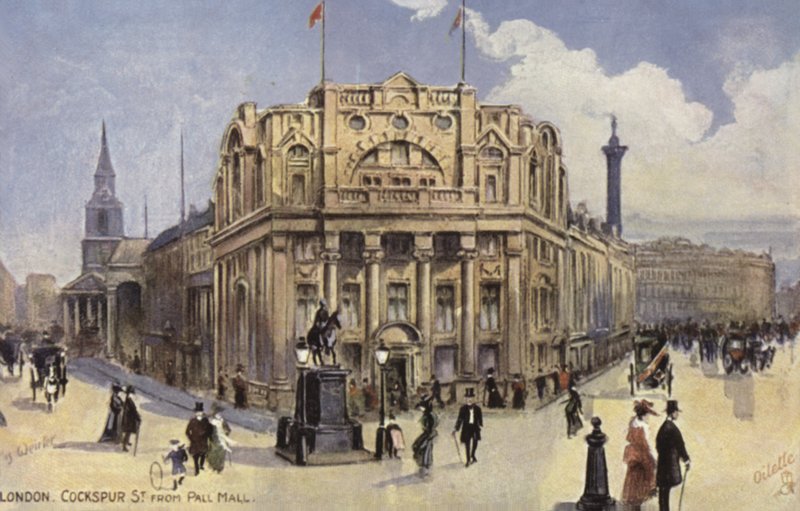 London, Cockspur Street von Pall Mall von English School