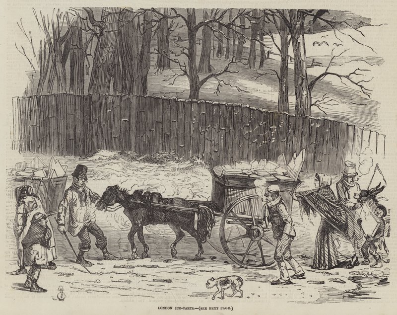Eiswagen in London (Stich) von English School