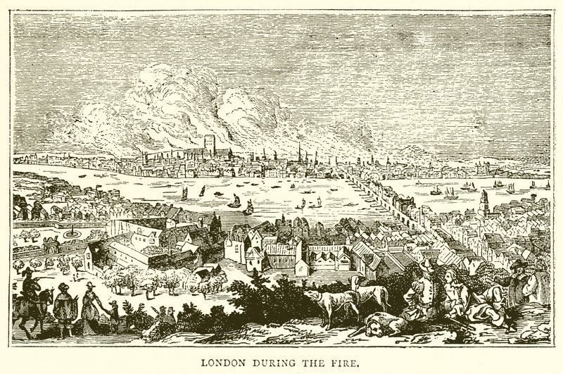 London während des Feuers von English School
