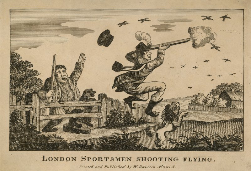 Londoner Sportsmänner beim Taubenschießen von English School