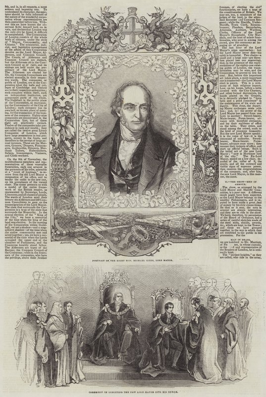 Lord Mayor von London (Gravur) von English School