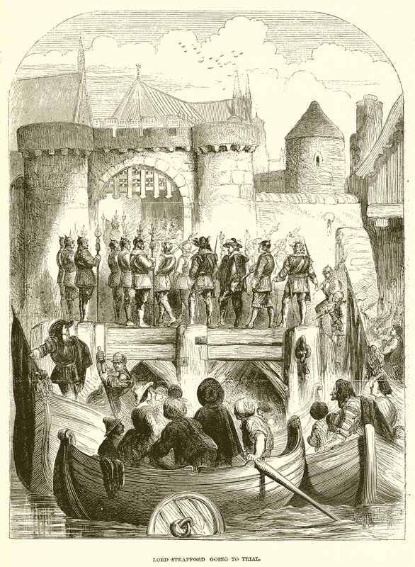Lord Strafford auf dem Weg zum Prozess von English School