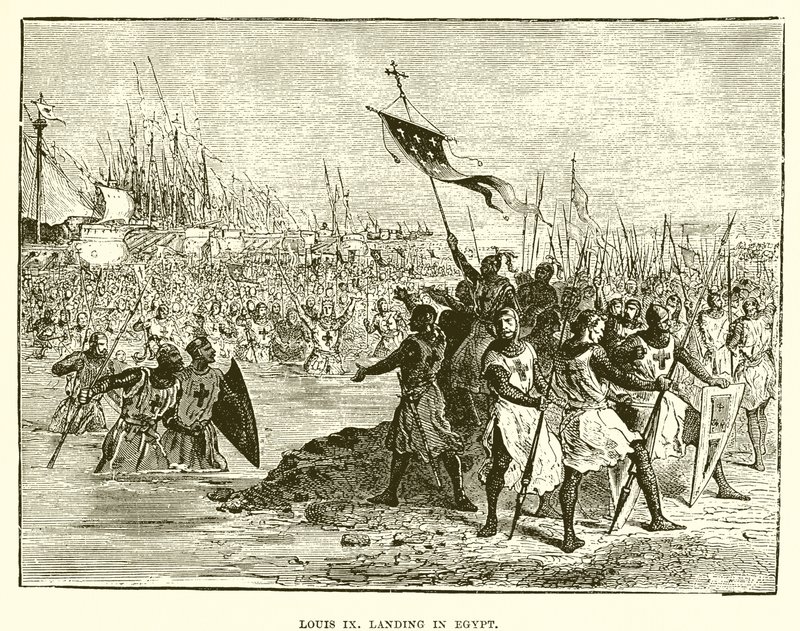 Ludwig IX. landet in Ägypten von English School