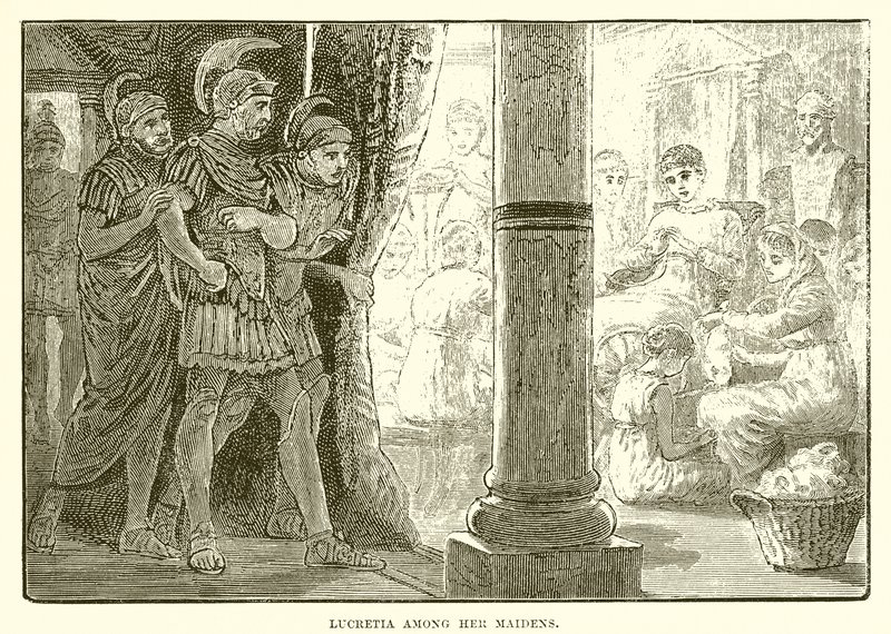 Lucretia unter ihren Mägden von English School