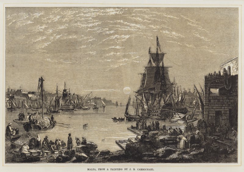 Malta (Farblithografie) von English School