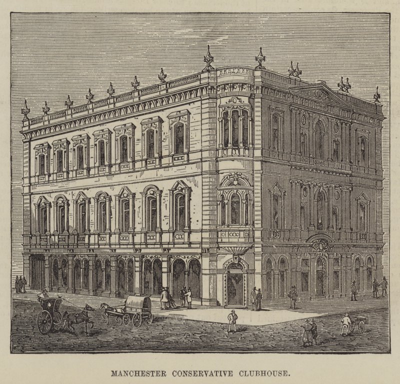 Manchester Conservative Clubhouse (Stich) von English School