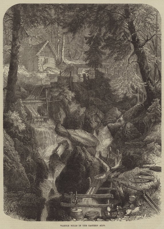 Marmorwerke in den Ostalpen (Stich) von English School
