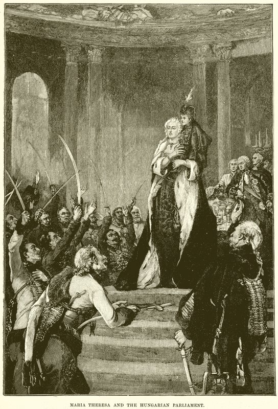 Maria Theresia und das ungarische Parlament von English School
