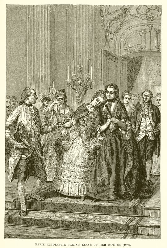 Marie Antoinette verabschiedet sich von ihrer Mutter von English School