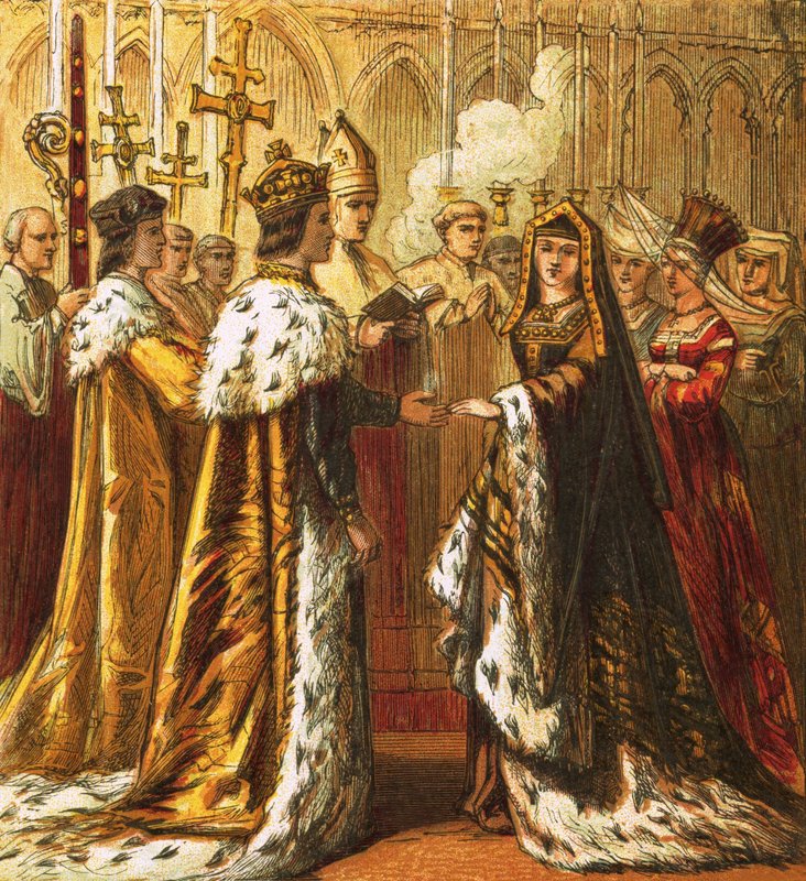 Die Hochzeit von Heinrich VII. von English School