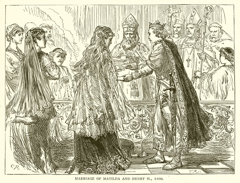 Hochzeit von Mathilde und Heinrich II., 1100 von English School