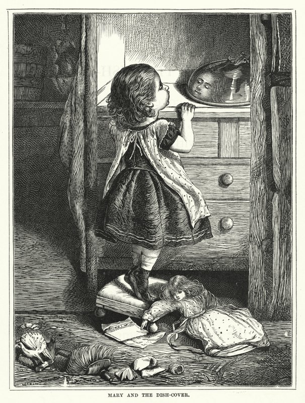 Mary und die Abdeckhaube (Gravur) von English School