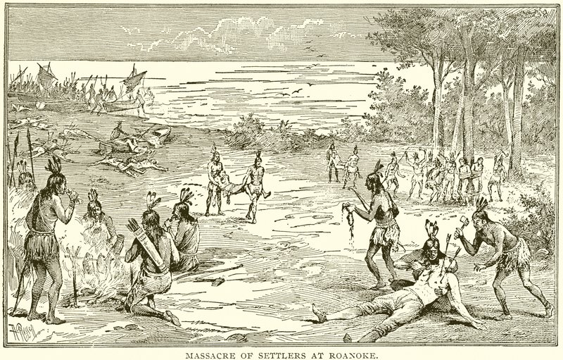 Massaker an Siedlern in Roanoke von English School