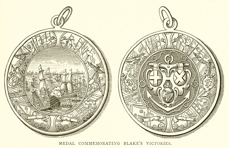 Medaille zur Erinnerung an Blakes Siege von English School
