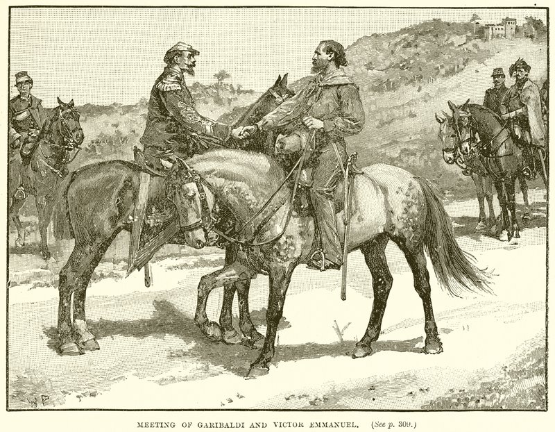 Treffen von Garibaldi und Viktor Emanuel von English School