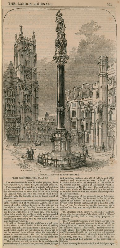 Gedenksäule für Lord Raglan von English School