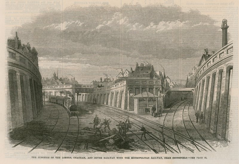 Kreuzung der Metropolitan Railway von English School