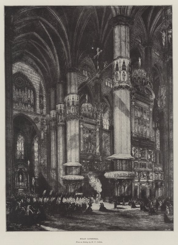 Mailänder Dom (Lithografie) von English School