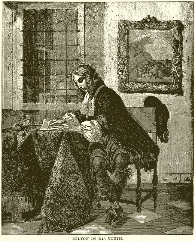 Milton in seiner Jugend von English School