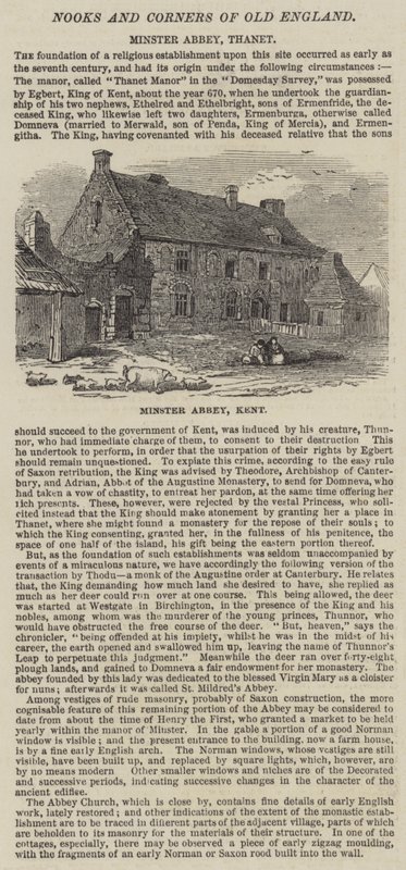 Minster Abbey, Kent (Gravur) von English School