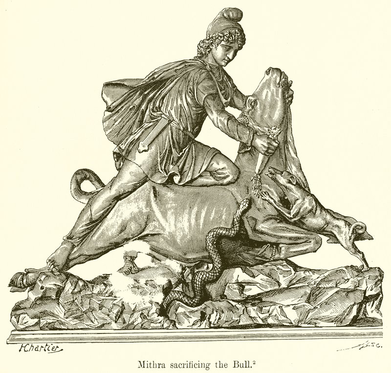 Mithra opfert den Stier von English School