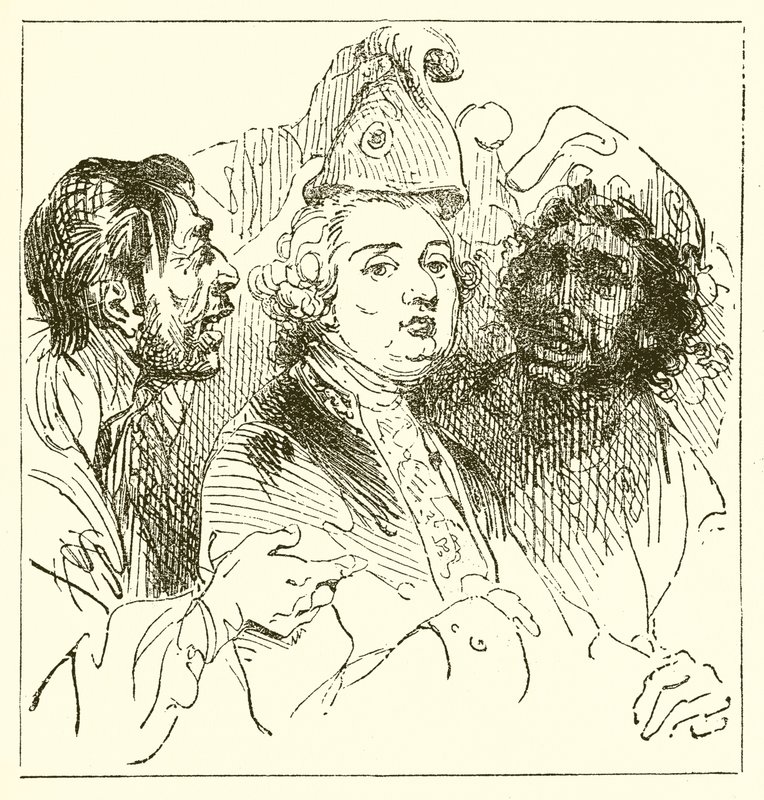 Verspottung von Ludwig XVI. von English School