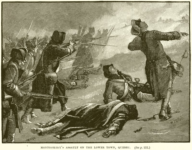 Montgomerys Angriff auf die Unterstadt, Quebec von English School