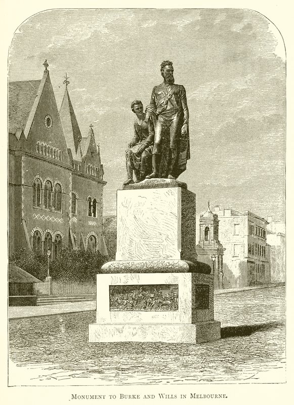 Denkmal für Burke und Wills in Melbourne von English School
