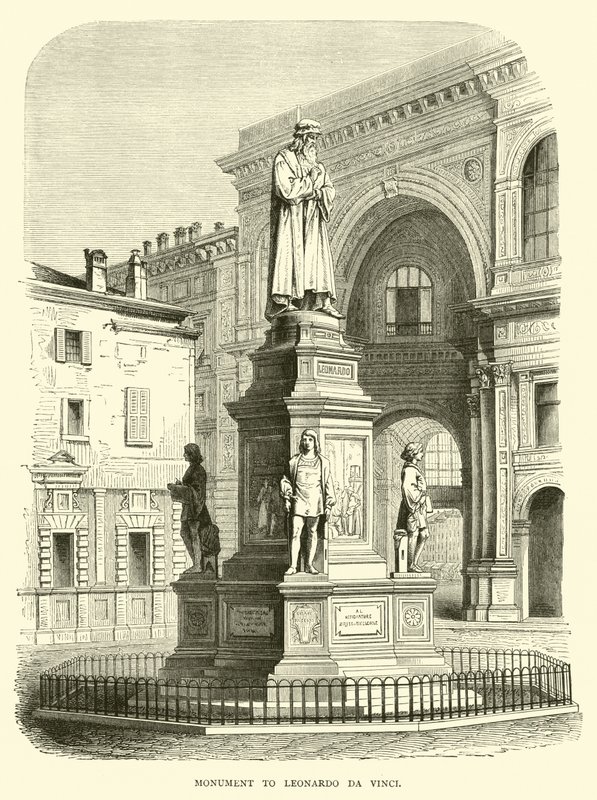 Denkmal für Leonardo da Vinci von English School